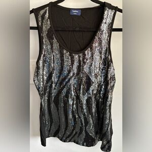 Reitmans Black Sequin Women's Top